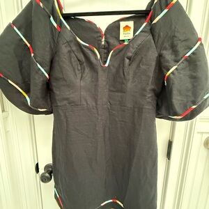 FARM Rio  short sleeve mini dress- Black size Med